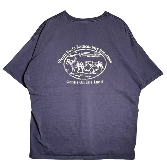 Jerzees Other - Vintage Jerzees Uintah Basin Backcountry Horseman T-Shirt Navy Blue 2XL Graphic